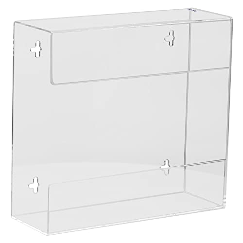 Kantek Wall Mounted Acrylic Glove Box Holder Dispenser  Double (2) Box Capacity  For Use in Food Service  Healthcare  Hospitals  Restaurants  10.3"" x 3.8"" x 10.7""  Clear - Image 4